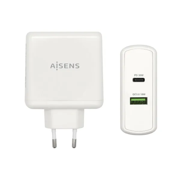USB Seinalaadija Aisens PD 3.0 USB-C 57 W Valge