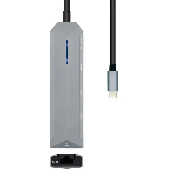 USB Centrmezgls Aisens ASUC-5P003-GR Pelēks 100 W