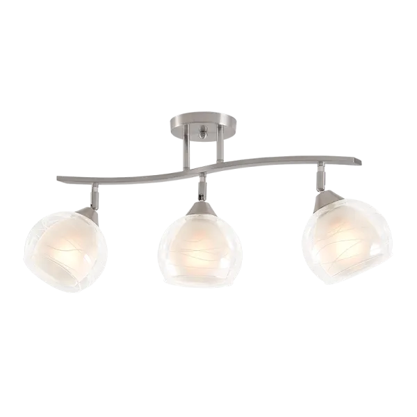 STACY CHANDELIER 3XE27 SATIN NIKEL