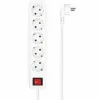 Elektros prailgintuvas su jungikliu, 5 lizdai Aisens A154-0651 Balta 3500 W
