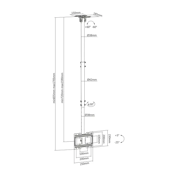 TV Mount Aisens CT43TSE-053 23-42" 50 kg