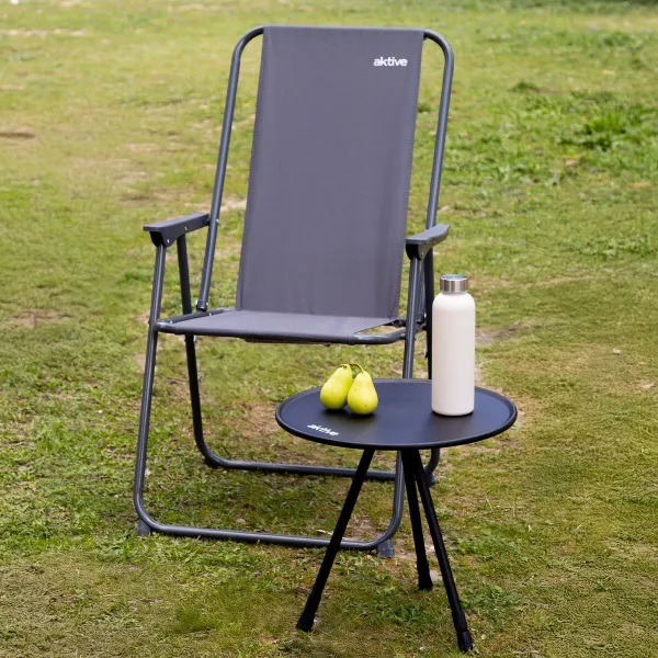 Folding Table Aktive Black 37 x 55 x 37 cm (4 Units)