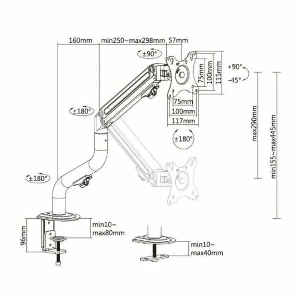 TV laikiklis Aisens DT32TSR-139 17"-32" 8 kg