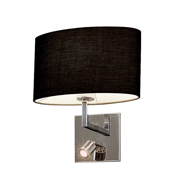 TOMY sienas lampa 1XE27 +1WLED 4000K tumši pelēka