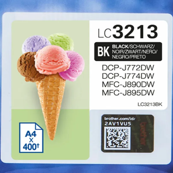 Originali rašalo kasetė Brother LC3213BK Juoda