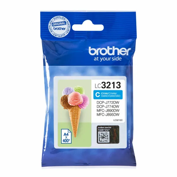 Originali rašalo kasetė Brother LC3213C Ciano
