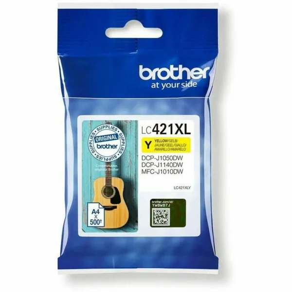 Originali rašalo kasetė Brother LC421XLY Geltona (1 vnt.)