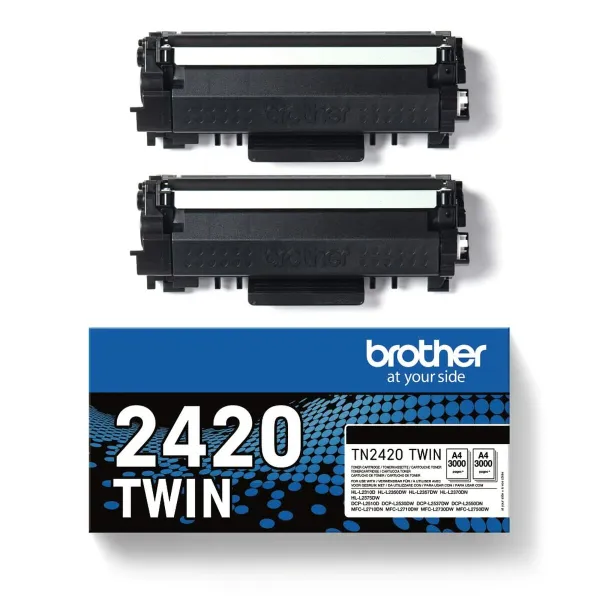 Originali rašalo kasetė Brother TN2420TWIN Juoda
