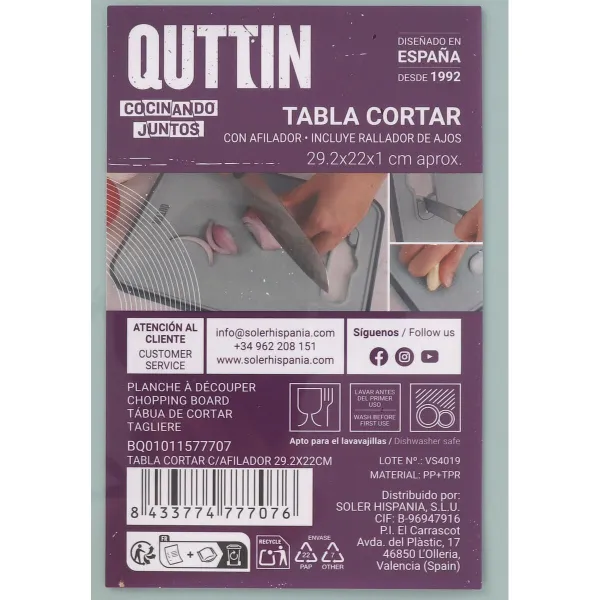 Pjaustymo lentelė Quttin (24 vnt.)