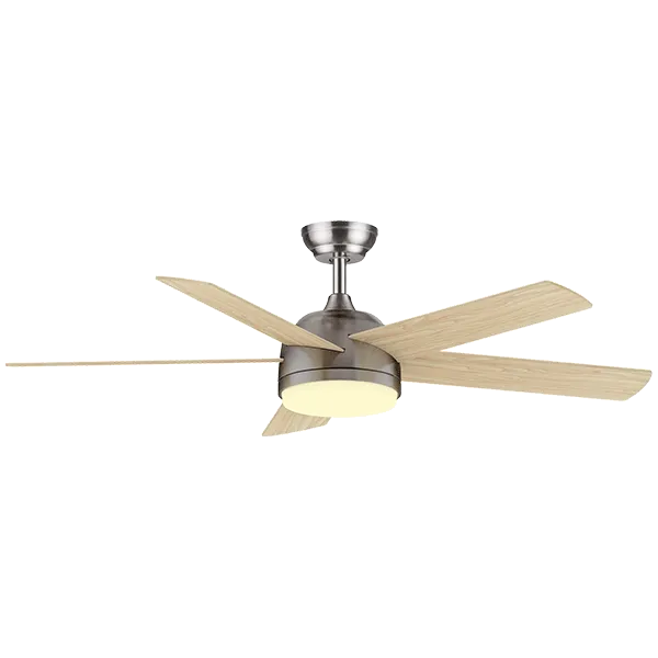 EL-1245 LED sietynas su ventiliatoriumi, 20 W, chromuotas/medinis