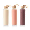 Water bottle Bewinner Glass Silicone 600 ml (24 Units)
