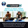 Water bottle Bewinner Glass Silicone 600 ml (24 Units)