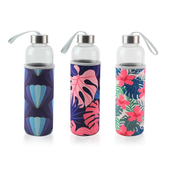 Water bottle Bewinner Glass 600 ml (24 Units)