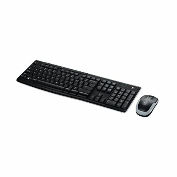 Klaviatūra ir optinė pelė Logitech MK270 Juoda Ispaniška Qwerty QWERTY