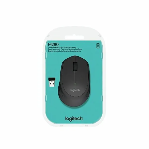 Optiskā Bezvadu Pele Logitech M280 Melns 1000 dpi