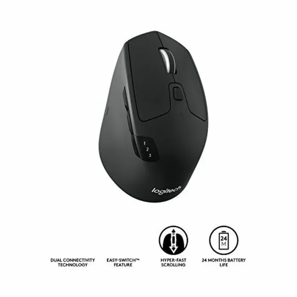 Optisk trådløs mus Logitech M720 Sinine Must 1000 dpi