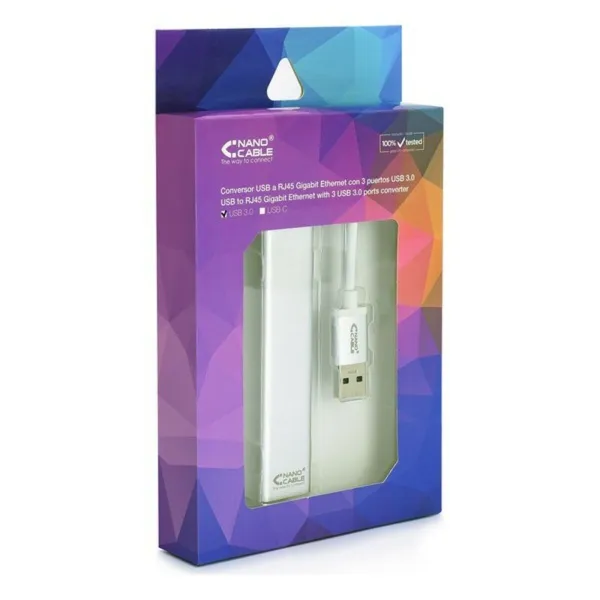 USB 3.0 to Gigabit Ethernet Converter NANOCABLE 10.03.0403 Silver