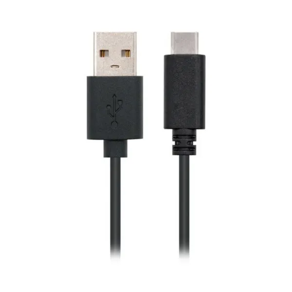 USB A - USB C kabelis NANOCABLE 10.01.210 Juoda
