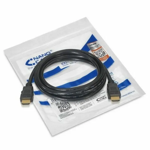 HDMI kabelis NANOCABLE HDMI V2.0, 1.5m V2.0 4K 1,5 m Juoda 1,5 m
