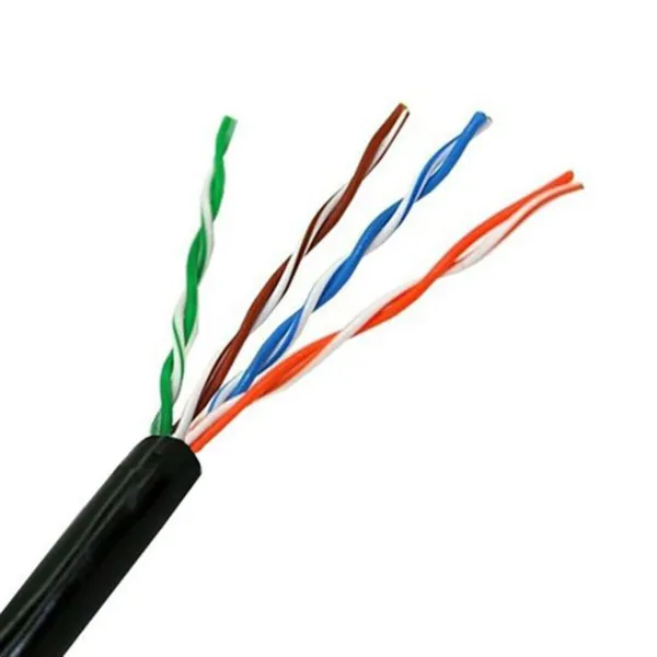 UTP 5e kategorijos kietas tinklo laidas NANOCABLE 10.20.0302-EXT-BK 100 m Juoda