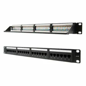 Komutacinė panelė, 24 prievadai, UTP, 6 kat. NANOCABLE 10.21.3124 19" RJ45