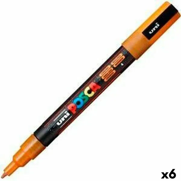 Marķieris POSCA PC-3ML Dzeltens (6 gb.)