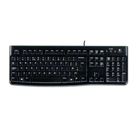 Keyboard Logitech K120 Black Spanish Qwerty (10 Units)