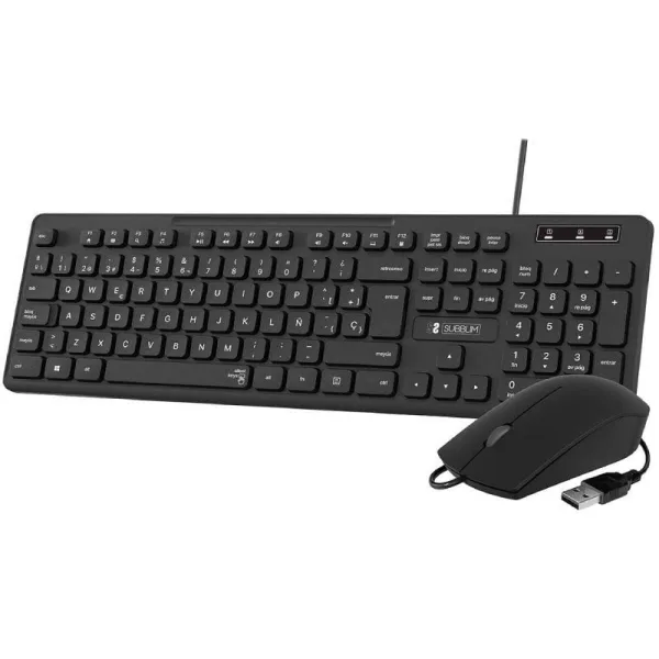 Klaviatuur ja Hiir Subblim SUBKBC-CSSK01 Must QWERTY