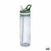 Water bottle Quid Quidate Green Plastic 700 ml (12 Units)