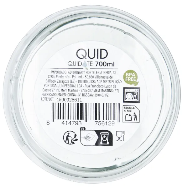 Water bottle Quid Quidate Green Plastic 700 ml (12 Units)