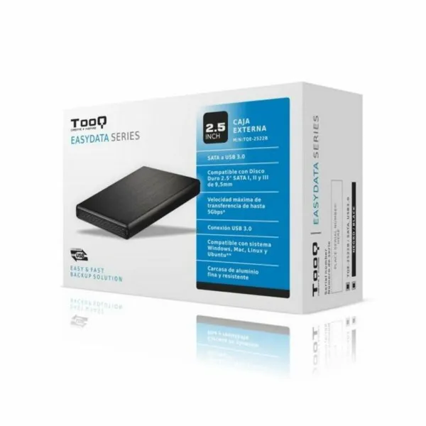 Išorinio disko korpusas TooQ TQE-2522B HD 2.5" USB 3.1 USB 3.0 SATA USB 3.0