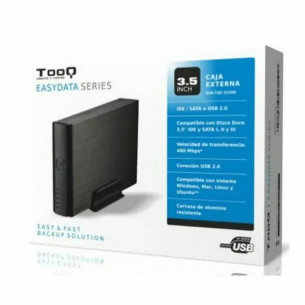 Išorinio disko korpusas TooQ TQE-3520B HD 3.5" IDE / SATA III USB 2.0 Juoda 3,5"