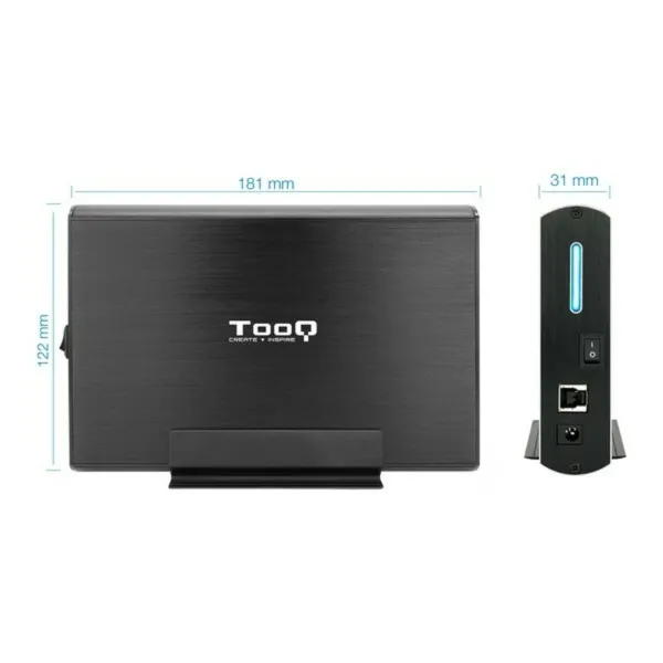 Kietojo disko dėklas TooQ TQE-3531B 3,5" USB 3.0 Juoda