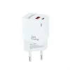 Sieninis įkroviklis TooQ TQWC-QCPD20WT USB-C USB-A