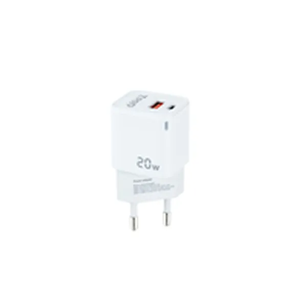 Sieninis įkroviklis TooQ TQWC-QCPD20WT USB-C USB-A