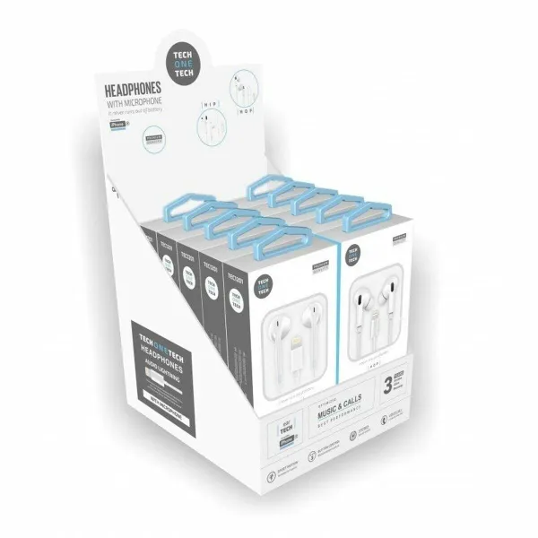 Kõrvaklapid Mikrofoniga Tech One Tech TEC1203 Valge 10 Ühikut