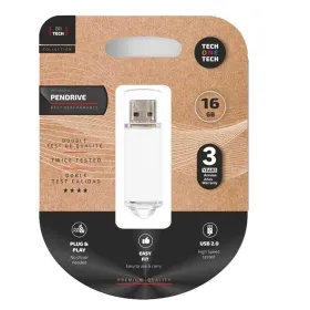 USB stick Tech One Tech Basic White Silver 16 GB