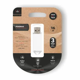 USB stick Tech One Tech Basic White Silver 16 GB