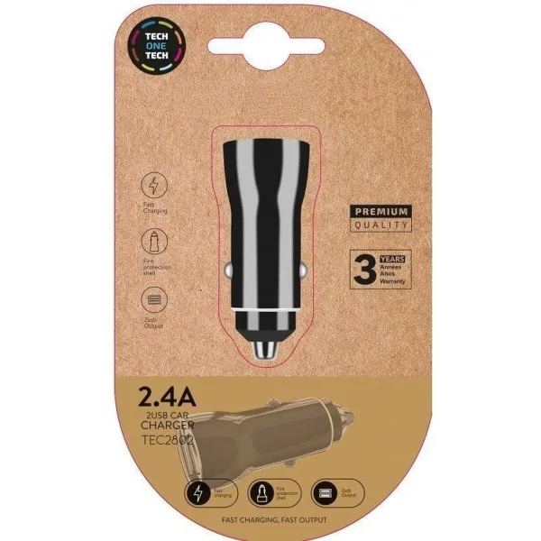 Autolaturi Tech One Tech TEC2802 Double USB-C Micro USB