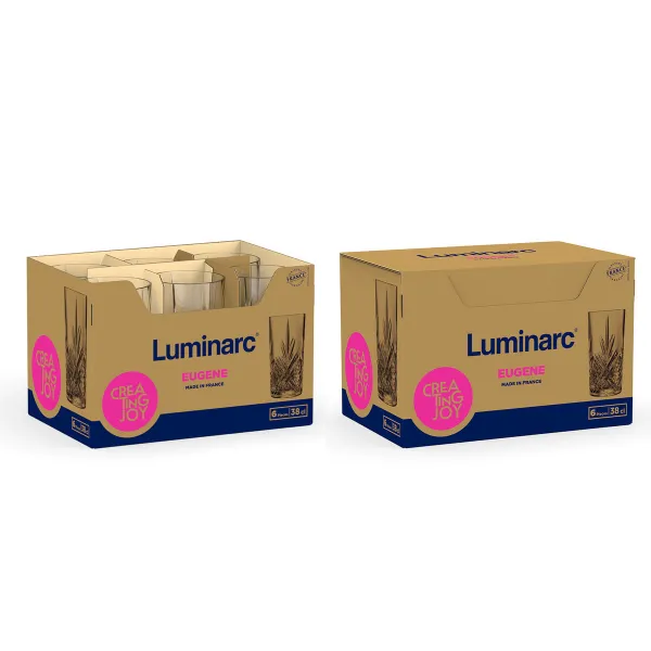 Stikls Luminarc Eugene Caurspīdīgs Stikls 380 ml (6 gb.)