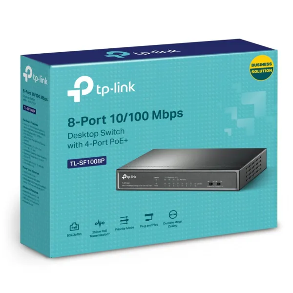 Galda Virsmas Slēdzis TP-Link TL-SF1008P RJ45 PoE 1.6 Gbps