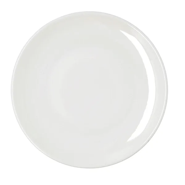 Flat Plate Bidasoa Harmony Hydrozero White Ceramic Ø 30 cm (6 Units)