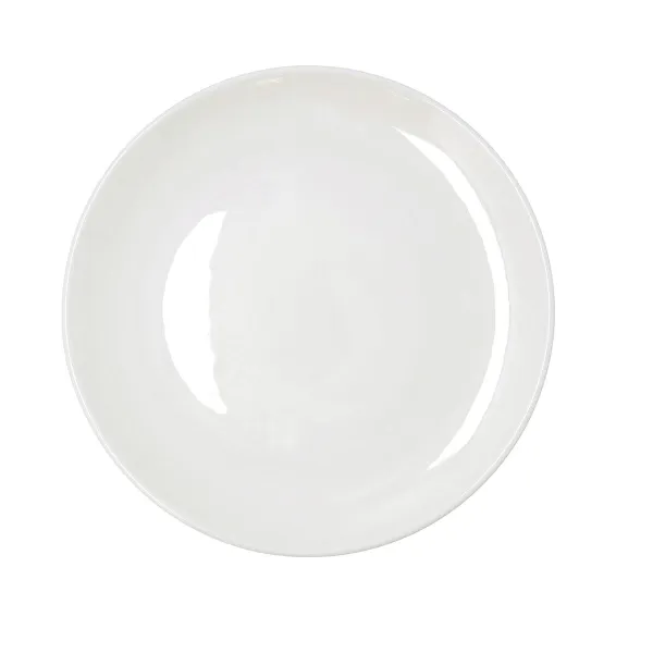 Flat Plate Bidasoa Harmony Hydrozero White Ceramic Ø 27 cm (6 Units)