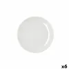 Flat Plate Bidasoa Harmony Hydrozero White Ceramic Ø 19 cm (6 Units)