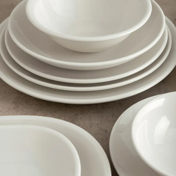 Snack Bowl Bidasoa Harmony Hydrozero White Ceramic (6 Units)