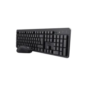 Klaviatuur ja Hiir Trust TKM-360 Must Hispaaniakeelne Qwerty