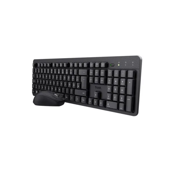 Klaviatuur ja Hiir Trust TKM-360 Must Hispaaniakeelne Qwerty
