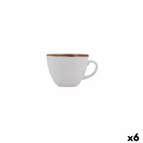Tea and coffee cup Bidasoa Orion Hydrozero White Ceramic 200 ml (6 Units)