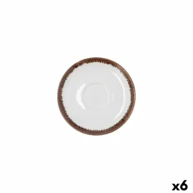 Plate Bidasoa Orion Hydrozero White Ceramic Ø 14 cm Coffee (6 Units)