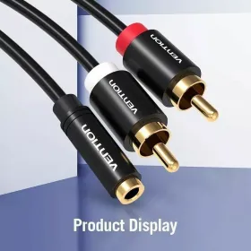 Аудиокабель 3,5 мм на RCA Vention VAB-R01-B200 2 m
